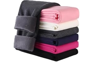 StyleSavvy Girls Winter Leggings Thick Cotton Fleece Lined Girls Pants Warm Stretchy Thermal Tights Pants for 4-12Y