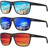 KALIYADI Polarized Sunglasses for Men, Lightweight Sun Glasses with UV Protection for Driving Fishing Golf