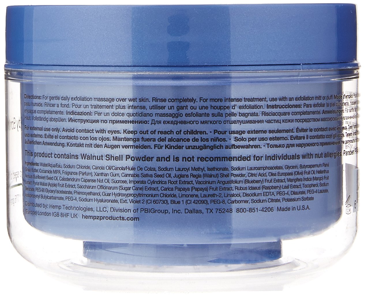 Hempz Triple Moisture Herbal Whipped Creme Body Scrub, Light Blue, Enchanted Grapefruit/Sparkling Peach, 7.3 Fluid Ounce : Beauty