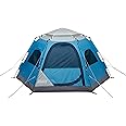 Coleman Camp Burst 4-Person Camping Tent, Umbrella-Style Pop-Up Tent with 45s Easy Setup, Dark Room Option Available, Tub Floor and Taped Seams Keep You Dry, 360° Views