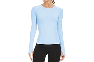 MathCat Workout Shirts for Women Long Sleeve, Workout Tops for Women, Quick Dry Gym Athletic Tops，Seamless Yoga Shirts