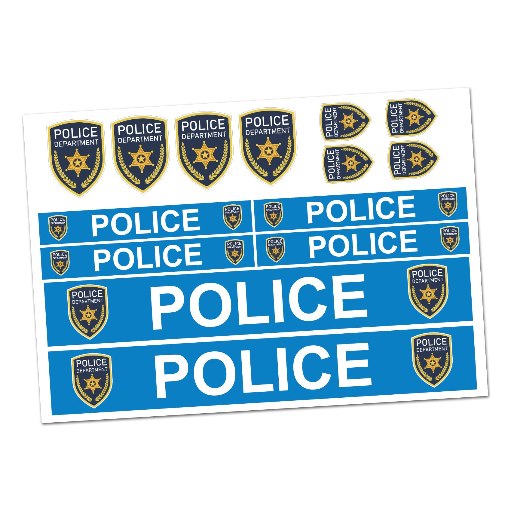 Finest Folia Police Sticker Set - Multi-Surface Stickers for Vehicles, Boats, Bikes, RC Cars & More (R023 Police)