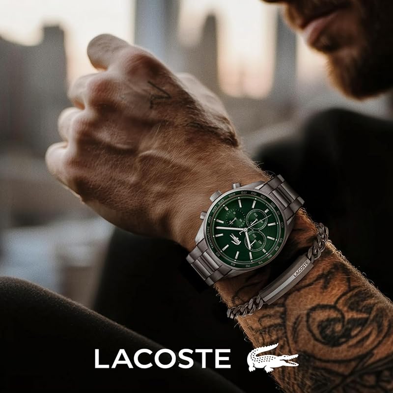 Reloj Cronógrafo de Cuarzo para Hombre Colección Boston con Correa de Acero Inoxidable Plateada - 2011346