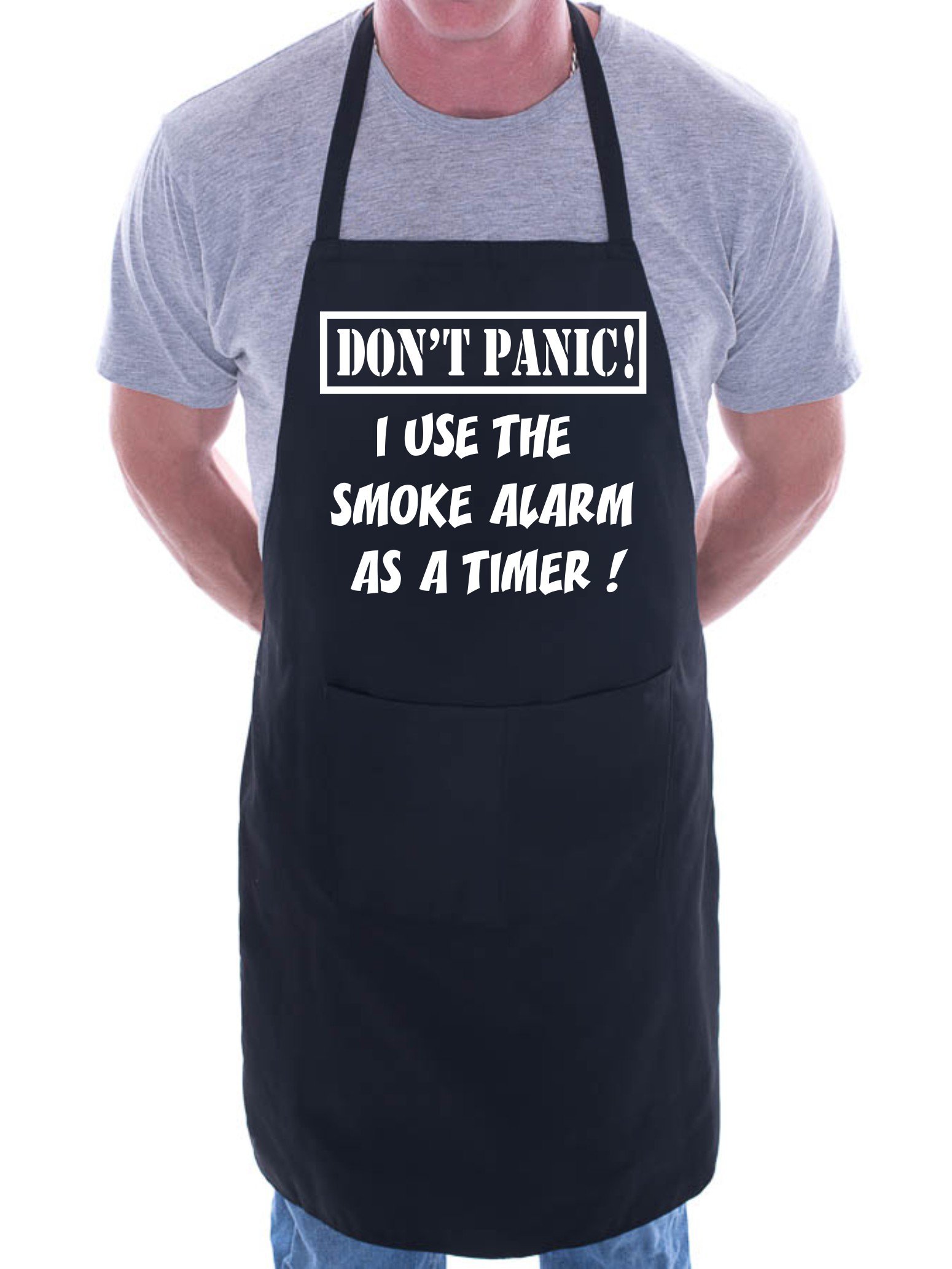 Print4U Don't Panic Fathers Day Gift Funny BBQ Cooking Novelty Apron Black