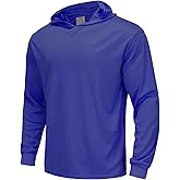 Meiosuns High Visibility Quick Dry Safety Shirt with Hood Hi Vis Breathable Mesh with Sun Protection Long Sleeve Neon Hoodie