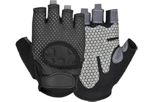 WULEG Weight Lifting Gloves, Full Palm Protection, Breathable Polyester Gym Gloves for Men Women, Black, Solid Pattern, Perfe
