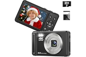 4K Digital Camera for Photography, 64MP Vlogging Camera for YouTube with 2.8" Screen, 16X Zoom UHD Autofocus Video Camara wit