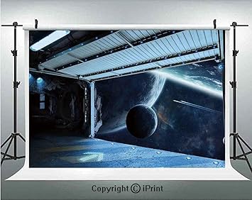 Amazon Com Outer Space Decor Photography Backdrops Moon Before