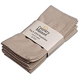 Country Maison Cloth Napkins | Pack of 6 Dinner Napkins | 18”X18” | 100% Cotton Cocktail Napkins | Table Napkins | Chambray |
