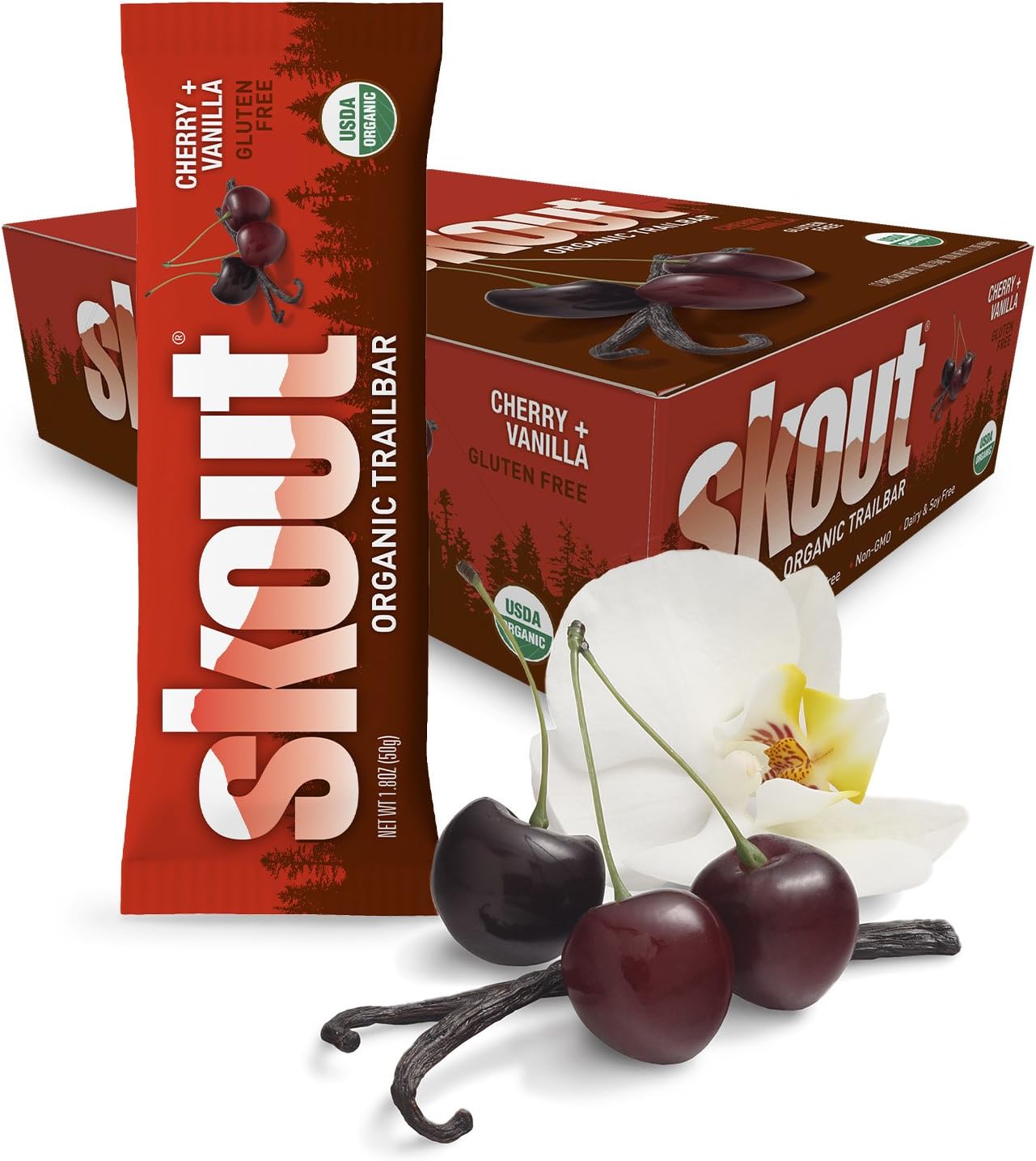 Skout Organic Trail Bar, Cherry Vanilla, 1.8 Ounce (Pack of 12)