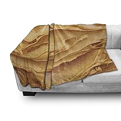 Ambesonne Peanut Butter Throw Blanket, Creamy