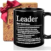 Leader Definition Mug Gift for Men, Thank You Mugs Gifts for Team Leaders, Boss Day Birthday Thanksgiving Christmas mugs gift for Him Her, Appreciation mug gifts Ideas for Coworkers, Teacher, boss-55