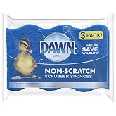 Dawn Non-Scratch Kitchen Dish Sponges, Blue (Pack of 3)