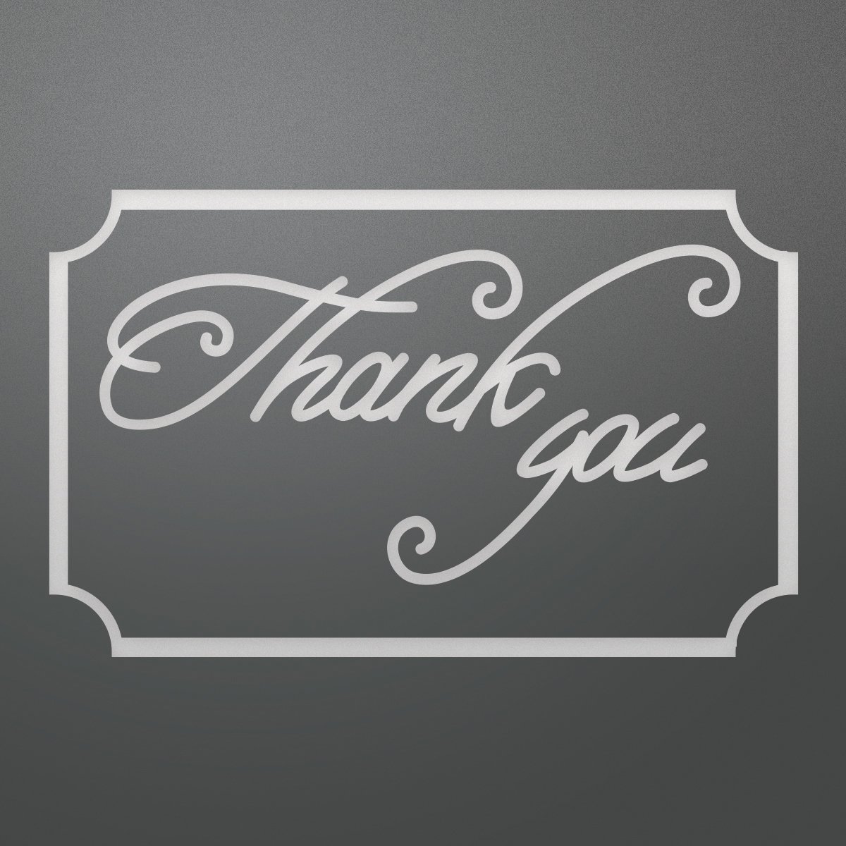 Couture Creations Thank You Label Intricutz Dies, Metal, Black