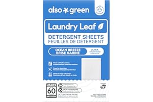 Also Green Laundry Leaf Detergent Sheets, The Original Natural Laundry Detergent Alternative, Stress-Free, Plastic-Free, Pre-