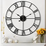 Mee 2ou Wall Clock 40cm Non-Ticking Vintage Silent 16 Inch Roman Numerals