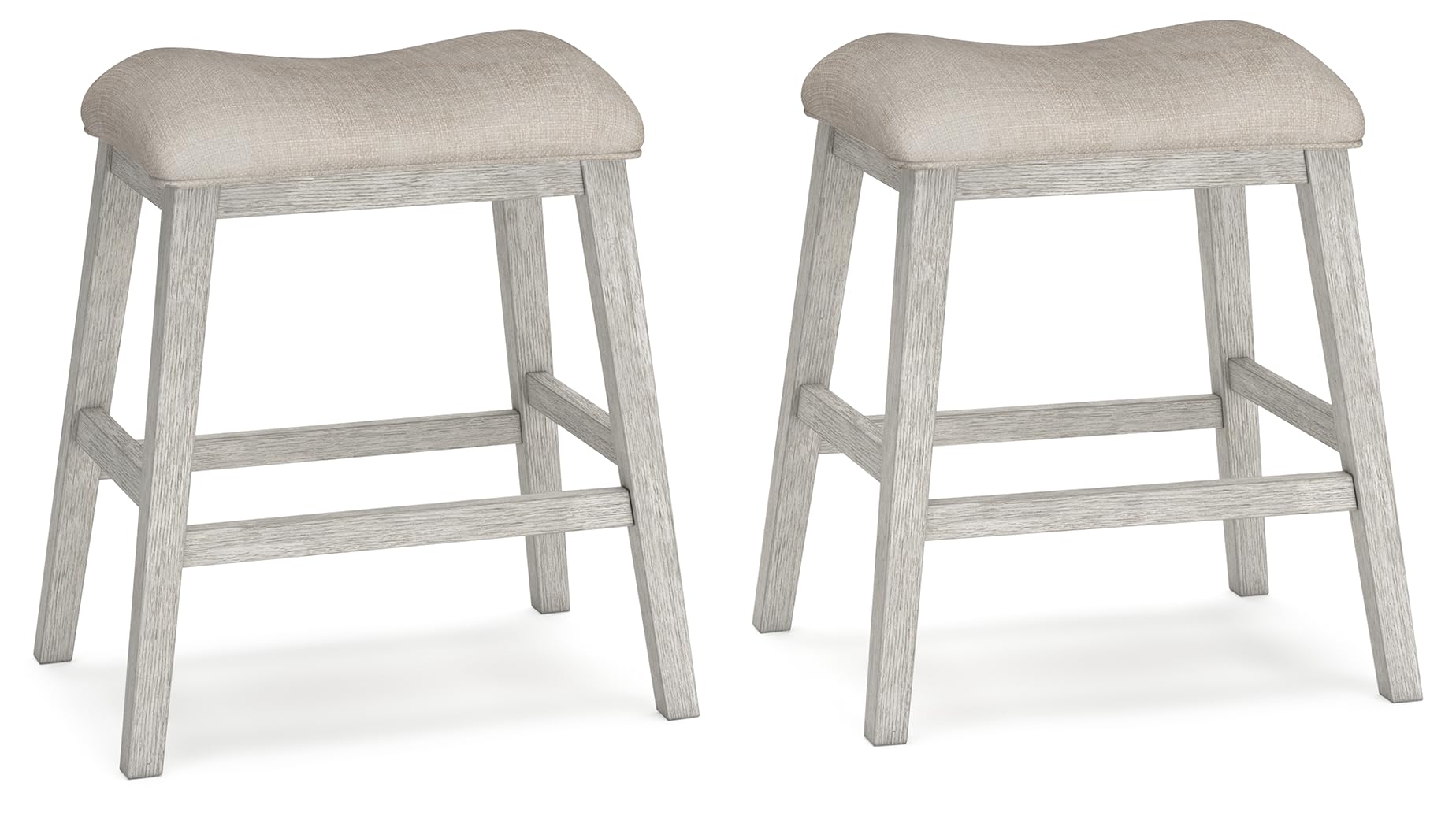 Signature Design by Ashley Skempton Modern 24" Counter Height Upholstered Barstool, 2 Count, Whitewash Image Signature Design by Ashley Skempton Modern 24" Counter Height Upholstered Barstool, 2 Count, Whitewash Image