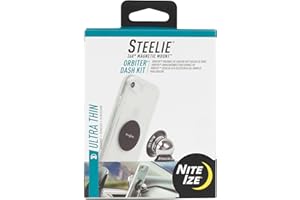 Nite Ize Steelie Orbiter Dash Mount Kit - Magnetic Cell Phone Holder for Car Dash, Low Profile, No Attached Magnets