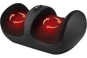 Nekteck Foot Massager with Heat & Foot Roller, Shiatsu Calf Leg Massager for Circulation and Neuropathy Pain Relief for Feet Care Home Office Gadgets Relaxing Massage Tools Gifts for Women Men Mom Dad