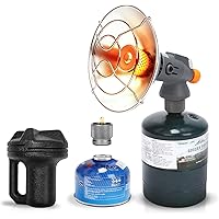 GFTIME Portable Camping Heater, 4,300 BTU 2-in-1 Propane & Butane Heater with High-Altitude Ignition, Tent Heater for Outdoor