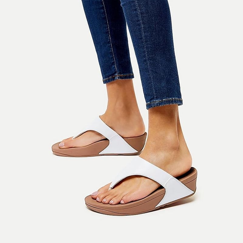 Lulu Leather Toepost, Sandales Bout ouvert Femme - Blanc (Urban White 024) - 37 EU