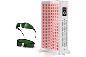 Curved Red Light Therapy Panel, 660nm & 850nm Red Light Therapy Devices With Timer & Stand Full Body Infrared Light Therapy f