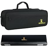 ROWELL Flute Bag &amp; Case Set for 16/17 Key Flute - Adult Travel&amp; Performance | 600D Nylon Bag, Leatherette Paulownia Box, PVC Support, Sponge Interior, Ergonomic Strap, Lightweight Portable for Travel