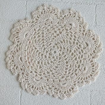 Amazon アンティークレース風 カントリー雑貨 ベージュ スターレース