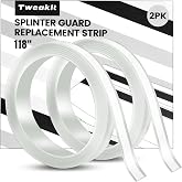 Tweaklt 2PK 118" Splinter Guard Strip &ndash; Compatible Festool Guide Rails | for FS/2, 1400/2, FSK Track Saws &ndash; Tape Accessories, White Transparent, Easy-to-Replace