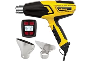 Wagner Spraytech 0503063 FURNO 500 Variable Temp Heat Gun, 2 Nozzles & 12 Temperature Settings Ranging 150°F-1200°F, Electric Heat Gun for Paint Removal, Bending PVC, Crafts and More