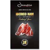 Spanish Iberico Ham Sliced (2oz) Jamonprive - Spanish Jamon Iberico Grass-fed (Pata Negra) with NO Nitrates or Nitrites all Natural - GMO Free and Gluten Free (2 oz Each, Pack of 1 Unit)