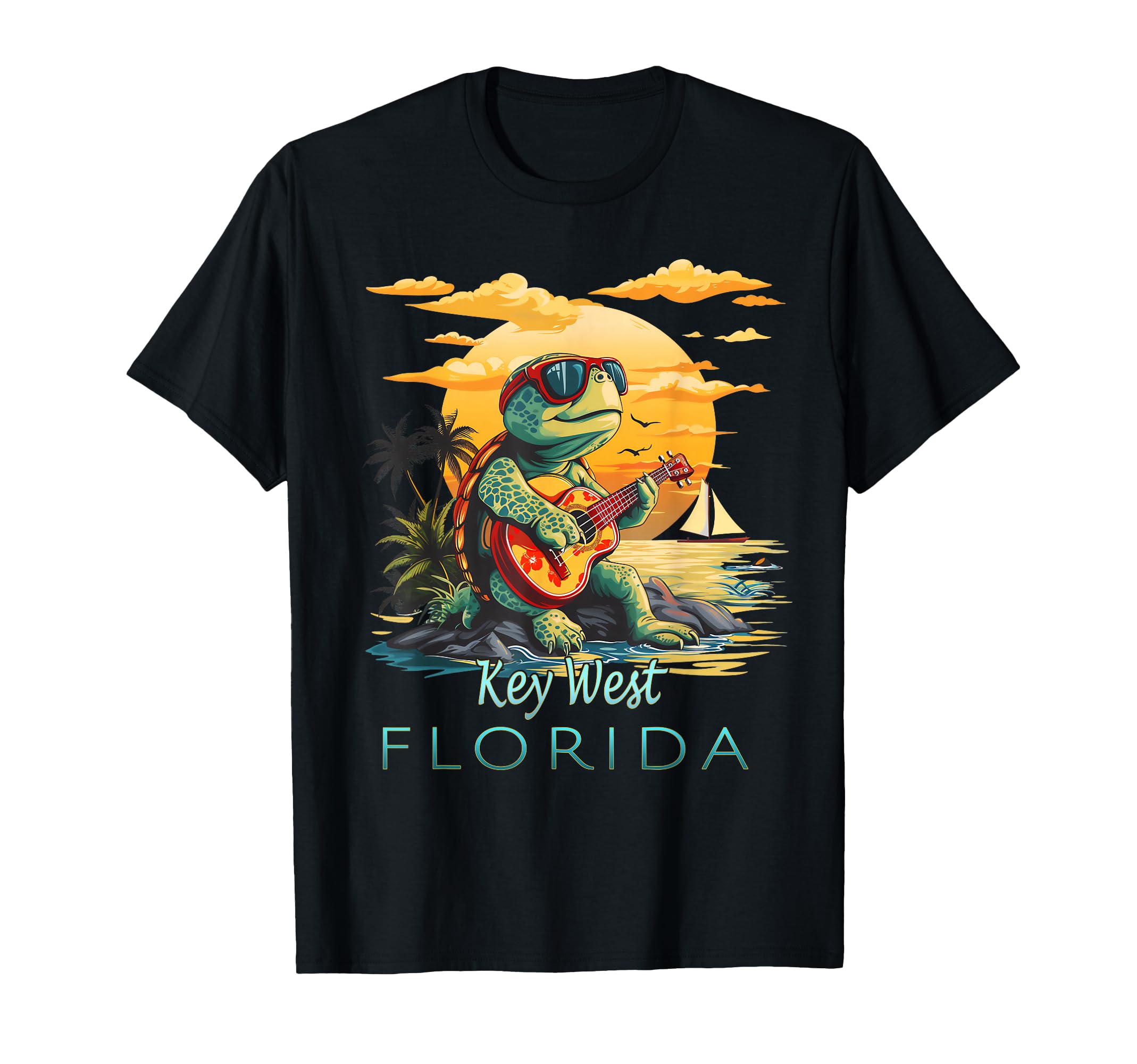 Photo 1 of **GRAY**Key West Florida Keys Vacation Turtle T-Shirt