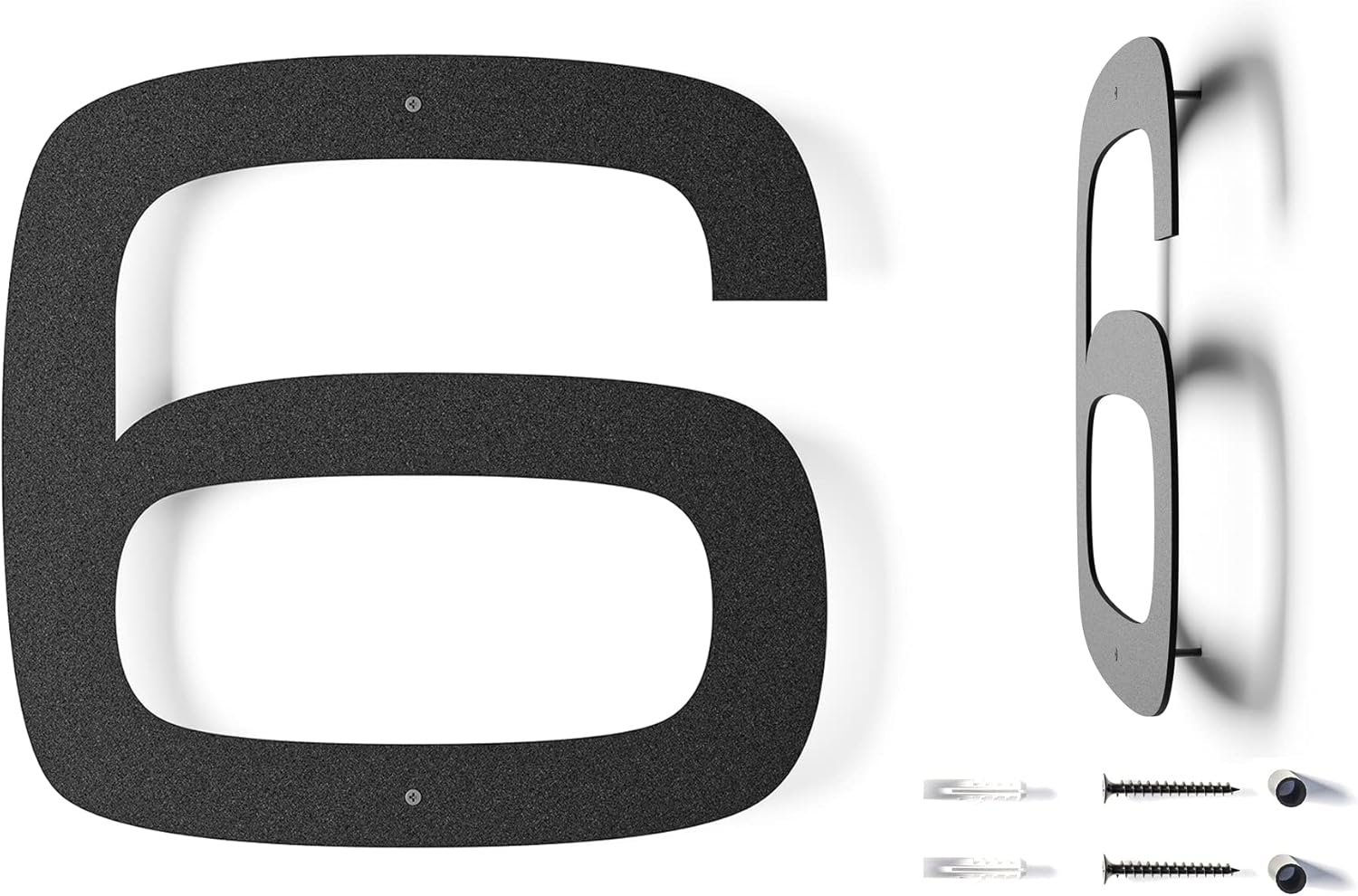 Address Signs - 12 Inch Modern Floating House Numbers | Large Metal House Numbers for Outdoors | Black Coated Rust-Proof Home Address Numbers