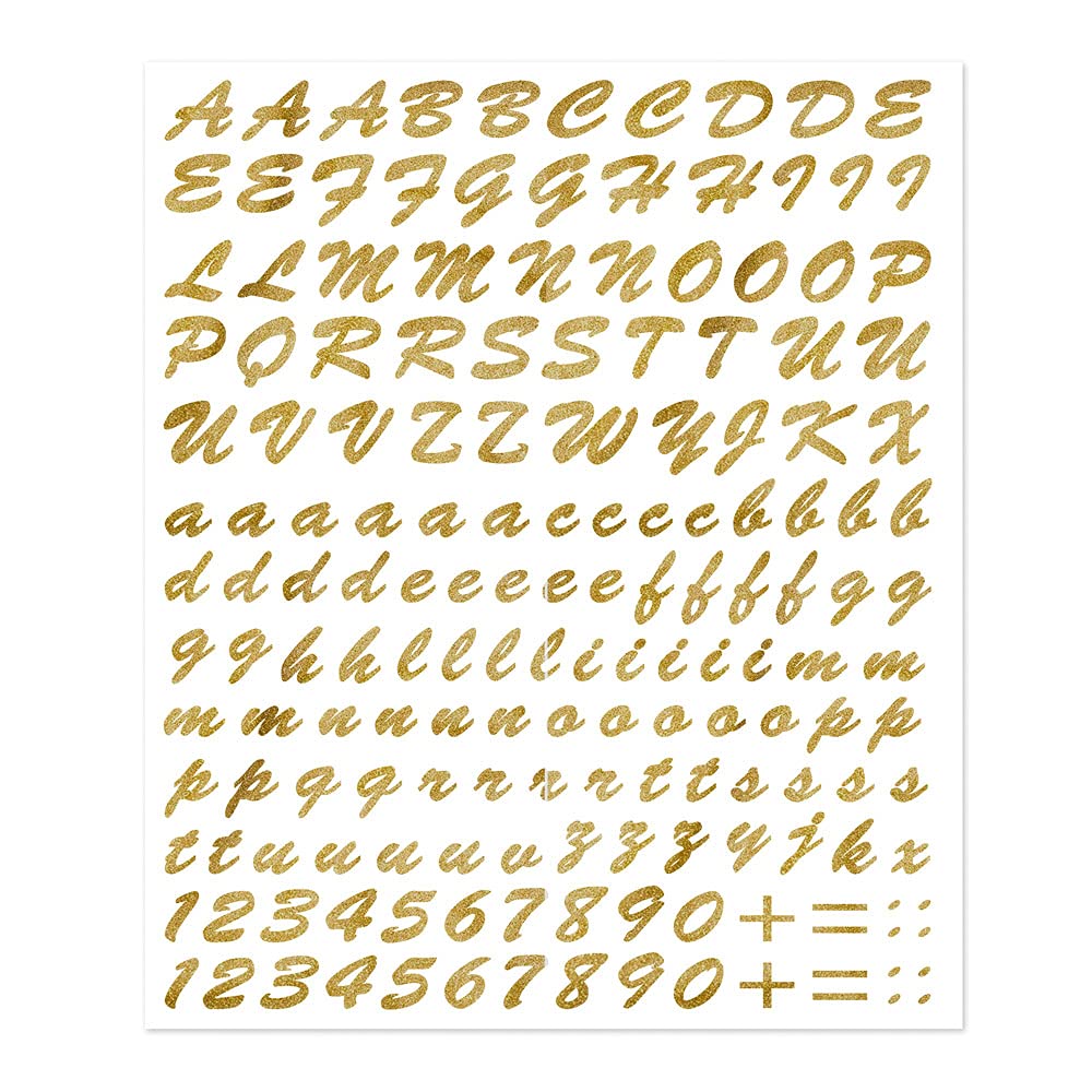 Quattroerre Letter Kit Stickers, Gold