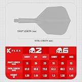 Target Darts K-Flex Integrated Flights and Shafts No.6 Orange Pack of 3 view 4