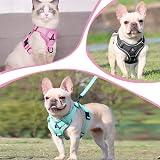 Grantop Cat Harness and Lead Set Adjustable Reflective Light Pink S view 7
