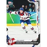 Graded 2026 Topps Now Olympics Jack Hughes #18 Golden Goal! 1st Men's Hockey Gold Medal Since 1980 Team USA Hockey Card HOFSM 10 - View 4