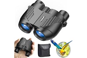 TOOUP 12x25 Compact Binoculars for Adults and Kids, High Powered Binoculars with Clear Low Light Vision and Large Eyepiece, HD Compact Binoculars for Bird Watching, Hunting and Sport Games