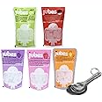 [Pack of 5] [Free Measuring Spoon] Jubes Nata De Coco 5 Flavor Assorted Combo (Pandan, Lychee, Mango, Strawberry, Grape) - 360 Gram