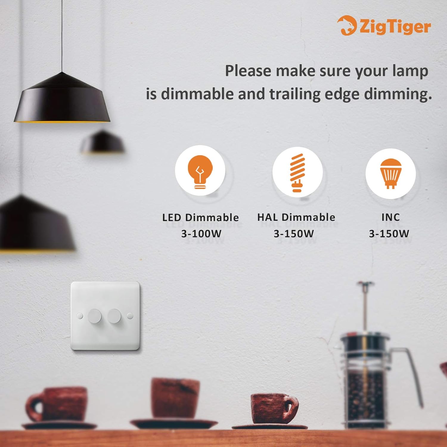 Zigtiger LED Dimmer Switch, Dimmer Switch for Dimmable Led Lights