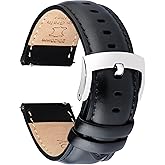 OTTOODY Leather Watch Bands 22mm 21mm 20mm 18mm Quick Release Watch Straps, Classic Top Grain Leather Watch Band for Men Replacement Bands for Watch and Smartwatch