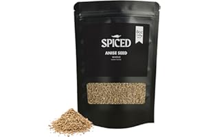 RHYTHM AROMATICS SPICED Whole Anise Seed, 8oz of Whole Anise Seeds in Resealable Bag, Great for Tea, Coffee, Bread, Cakes, Seasoning, Rubs and Cooking Middle Easter Cuisine
