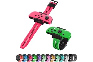 RTTACRTT Silicone Wrist Bands for Just-Dance 2024 2023 2022 Switch and for Zumba Burn It Up, Dance Strap Freely Adjustable for Joy Con & Switch OLED Model, 2-Pack for Adults and Children-Pink & Green