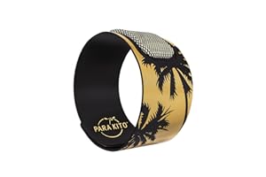 PARA'KITO Mosquito Insect & Bug Repellent Wristband - Waterproof, Outdoor Pest Repeller Bracelet w/Natural Essential Oils - Gold Edition Party Wristbands