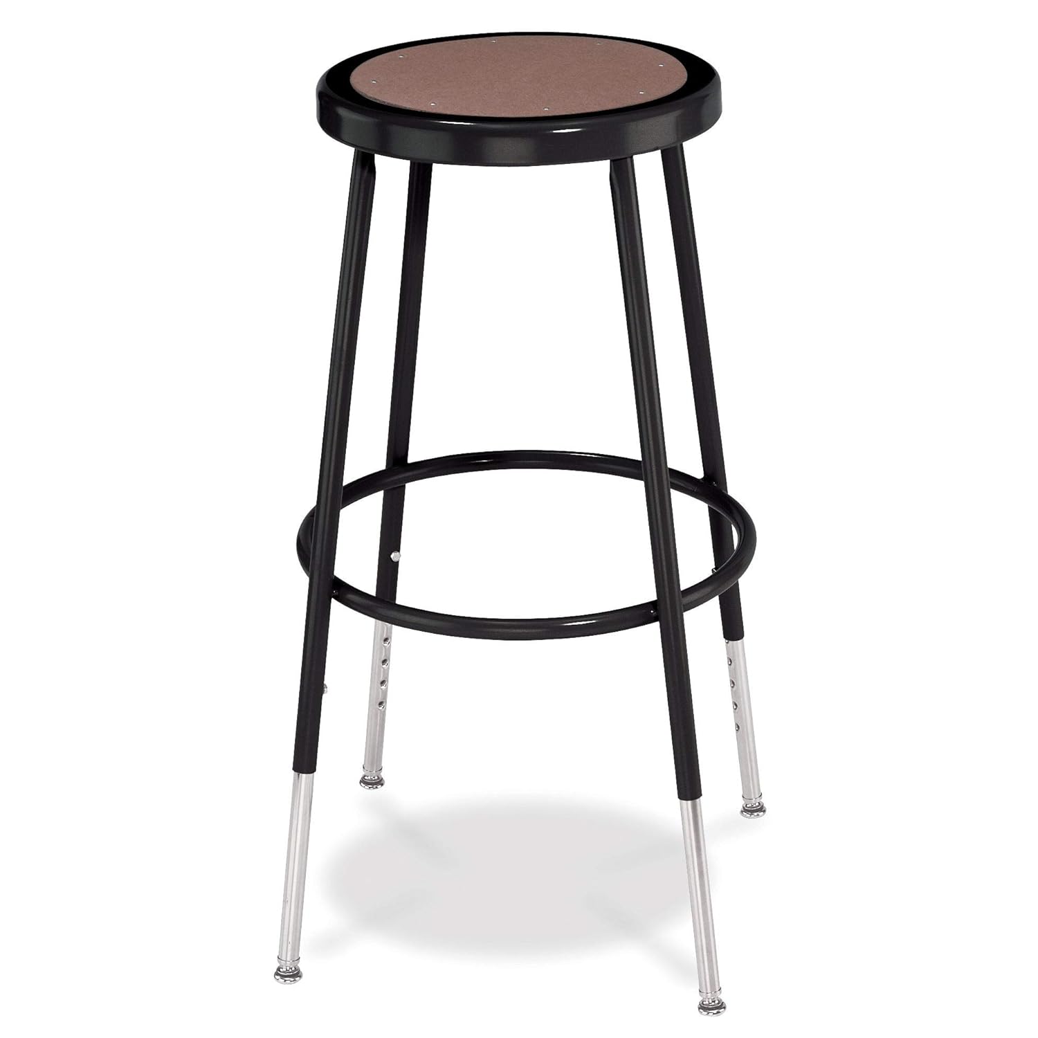 NPS 6224H 24" Adjustable Height Steel Stool, Black