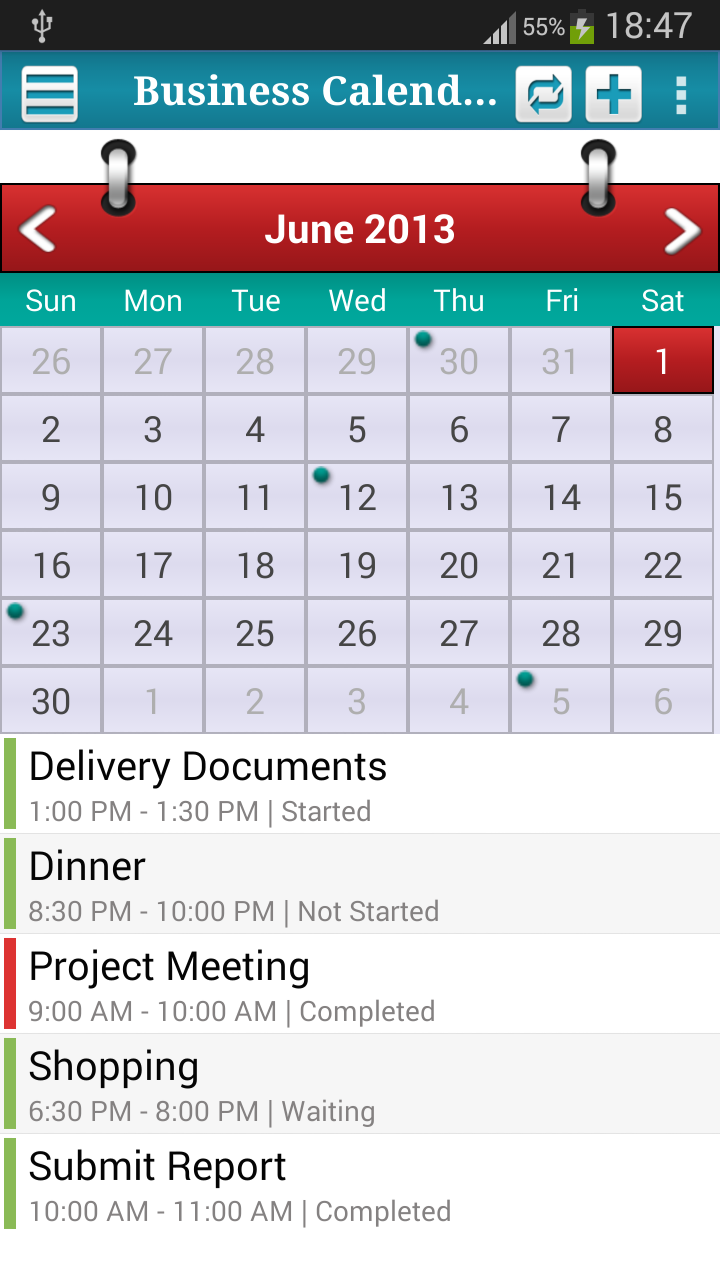 Business Calendar for Android