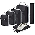 Compression Packing Cubes for Travel, BAGSMART 6 Set Packing Cubes for Suitcases, Lightweight Suitcases Organizers Bag Set & Compression Travel Cubes, Travel Essentials Packing Organizers