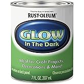 Rust-Oleum Glow in the Dark Paint | Glows Up To 2 Hours, Charges With Natural &amp; Artificial Light, Indoor &amp; Outdoor Surfaces, Half Pint
