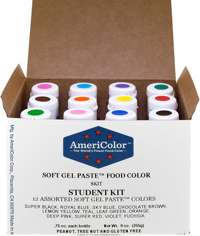 Americolor Soft Gel Paste Student Color Kit 12 pc. by AmeriColor