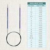 KnitPro Zing Fixed Circular Needles 40in 100cm Size 4.5mm view 4